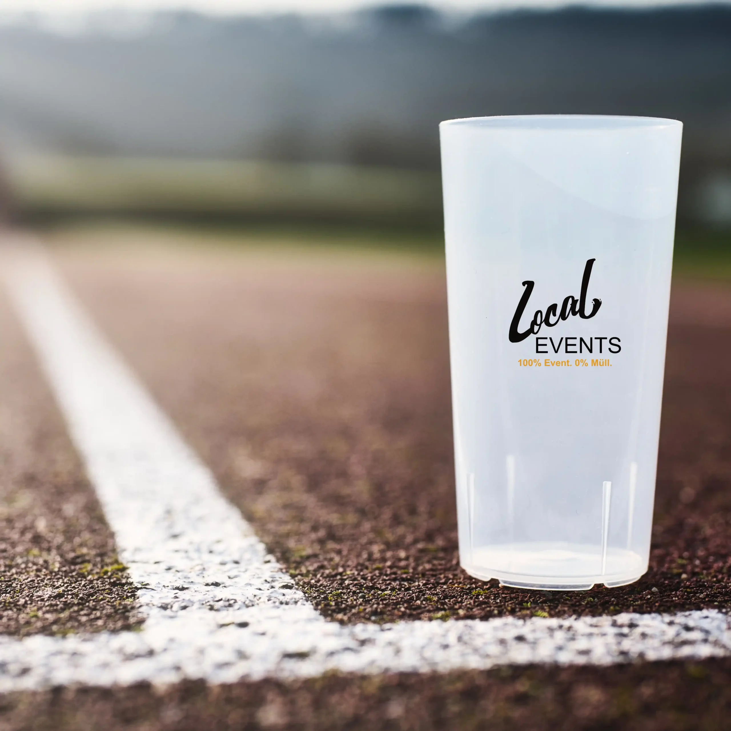 Mehrwegbecher auf dem Trollinger Marathon in Heilbronn.
